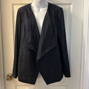 J Jill Navy Blue Mule skin jacket.